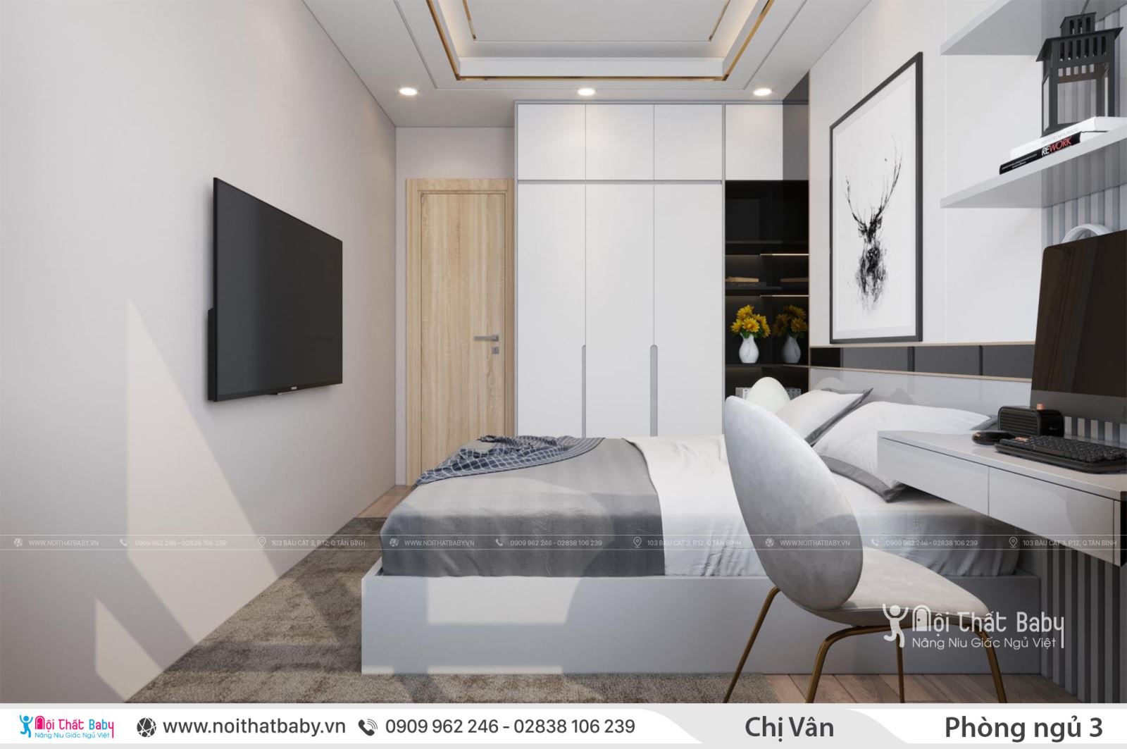 Thiết kế nội thất chung cư Celadon City - Chị Vân 